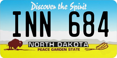 ND license plate INN684