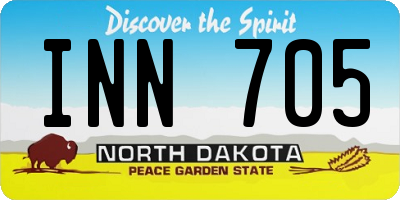 ND license plate INN705