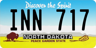 ND license plate INN717