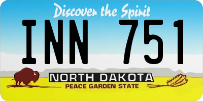 ND license plate INN751