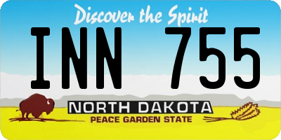 ND license plate INN755
