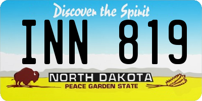 ND license plate INN819