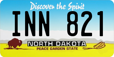 ND license plate INN821