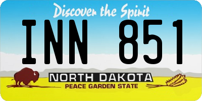 ND license plate INN851