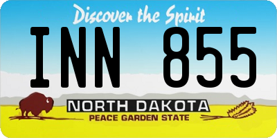 ND license plate INN855