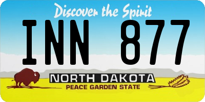 ND license plate INN877