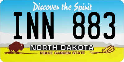 ND license plate INN883