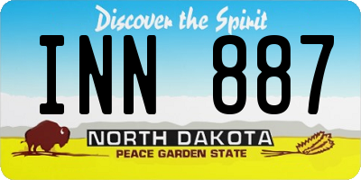 ND license plate INN887