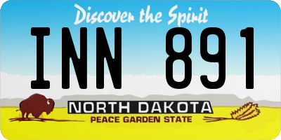 ND license plate INN891