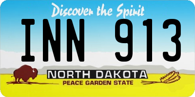 ND license plate INN913