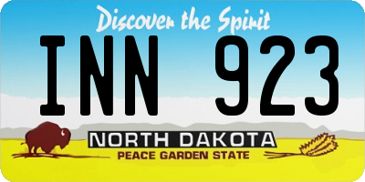 ND license plate INN923