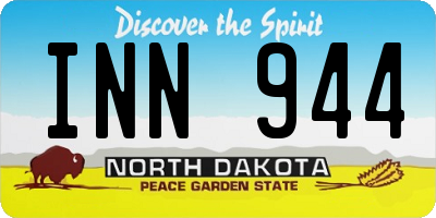 ND license plate INN944