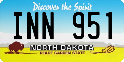 ND license plate INN951