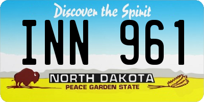 ND license plate INN961