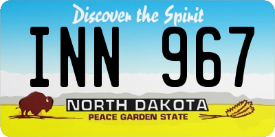 ND license plate INN967