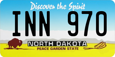 ND license plate INN970