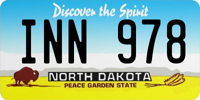 ND license plate INN978
