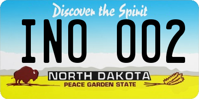 ND license plate INO002