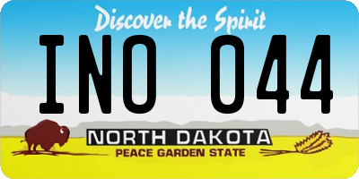 ND license plate INO044