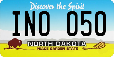 ND license plate INO050