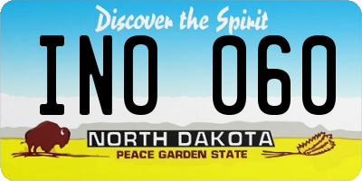 ND license plate INO060