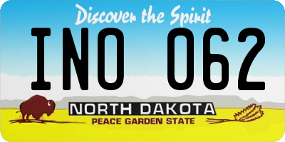 ND license plate INO062