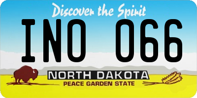 ND license plate INO066