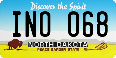 ND license plate INO068