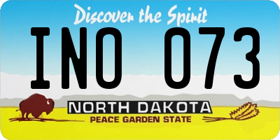 ND license plate INO073