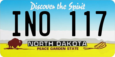 ND license plate INO117
