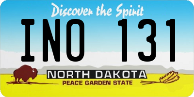 ND license plate INO131