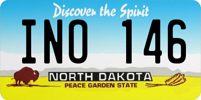 ND license plate INO146