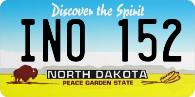 ND license plate INO152