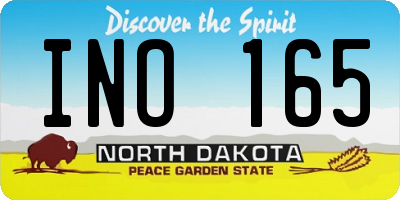 ND license plate INO165