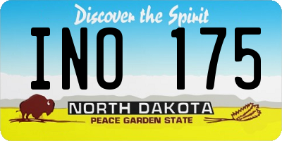 ND license plate INO175