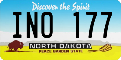ND license plate INO177