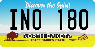 ND license plate INO180