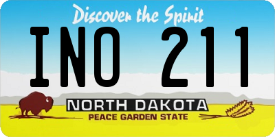ND license plate INO211