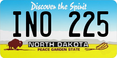 ND license plate INO225