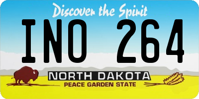 ND license plate INO264