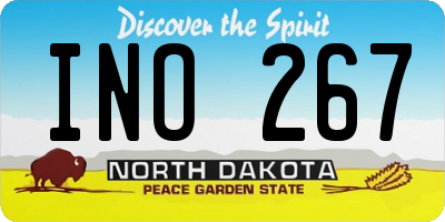ND license plate INO267