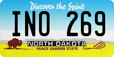ND license plate INO269