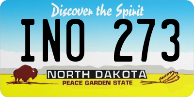 ND license plate INO273