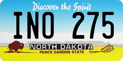 ND license plate INO275