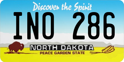 ND license plate INO286