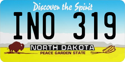 ND license plate INO319