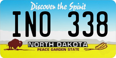 ND license plate INO338