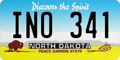 ND license plate INO341