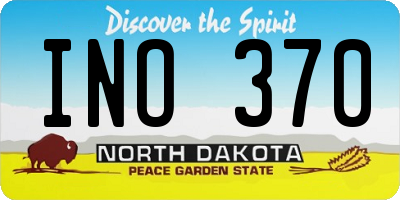 ND license plate INO370