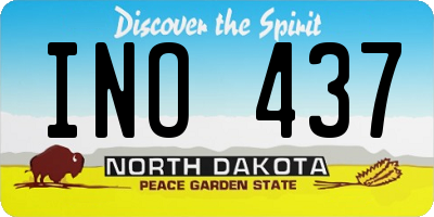 ND license plate INO437
